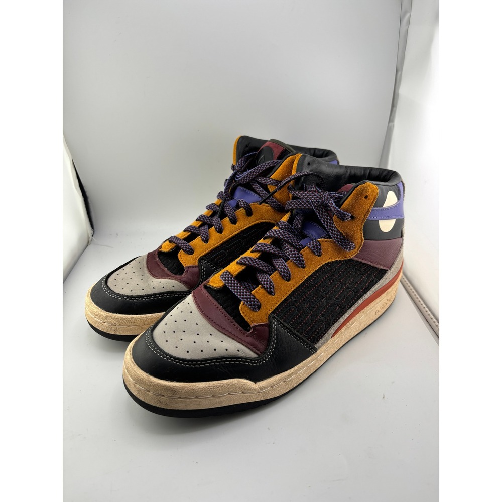 Adidas Forum 84 High Multi Color Leather Suede Sneakers HP5359 Mens 9